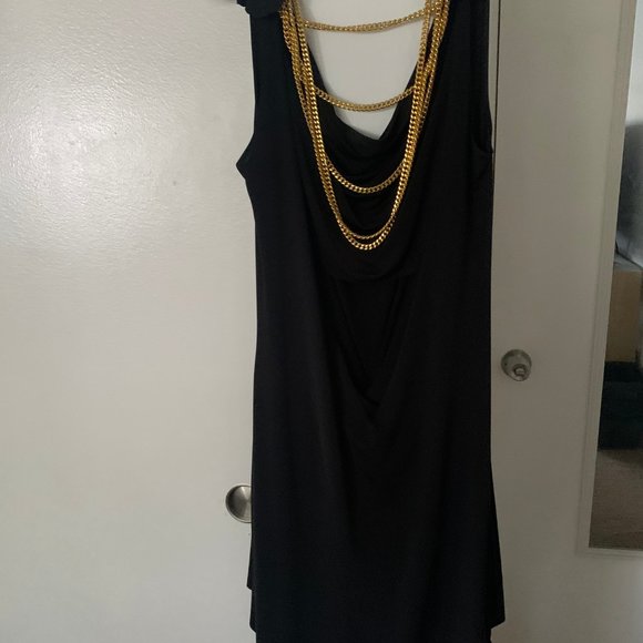 Scarabello Black Dress With Gold Chains - Picture 5 of 5